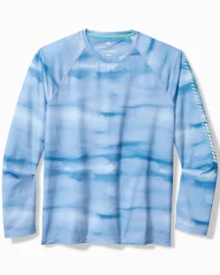 Tommy Bahama Malibu Fronds Crew IslandZone® Rash Guard- T-Shirts|Swim & Boardshorts