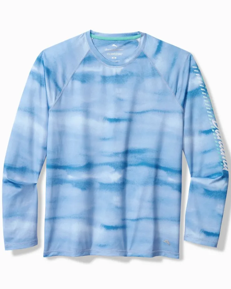 Tommy Bahama Malibu Fronds Crew IslandZone® Rash Guard- T-Shirts|Swim & Boardshorts