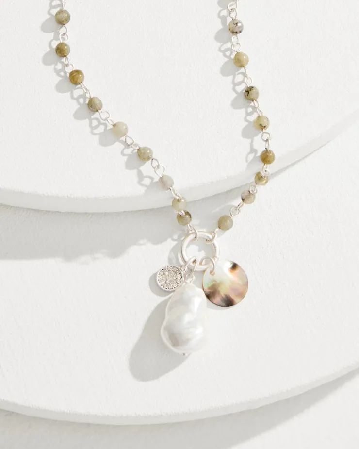 Tommy Bahama Marco Island Shell and Mother of Pearl Pendant Necklace-Women Jewelry