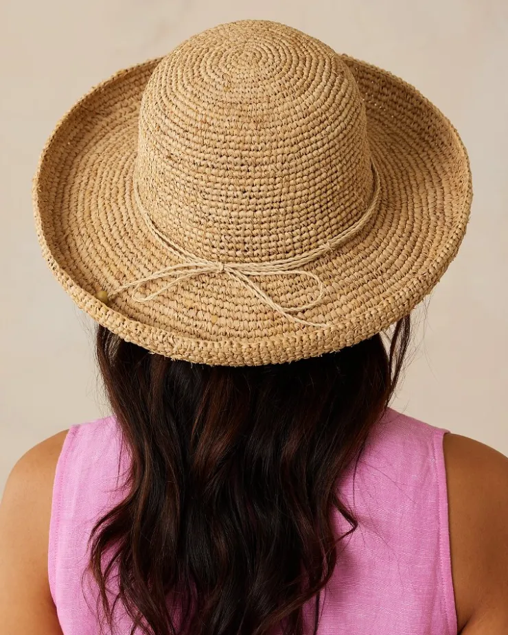 Tommy Bahama Maria Packable Raffia Upturn Hat-Women Hats & Caps