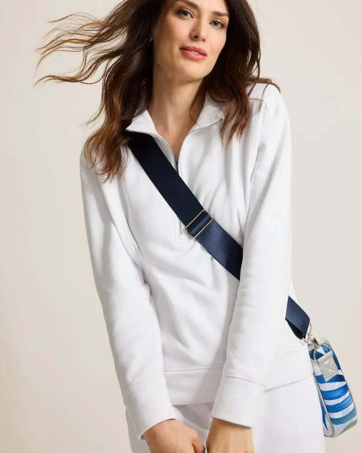 Tommy Bahama Marina Del Mar Half-Zip Sweatshirt-Women Loungewear|Sweaters