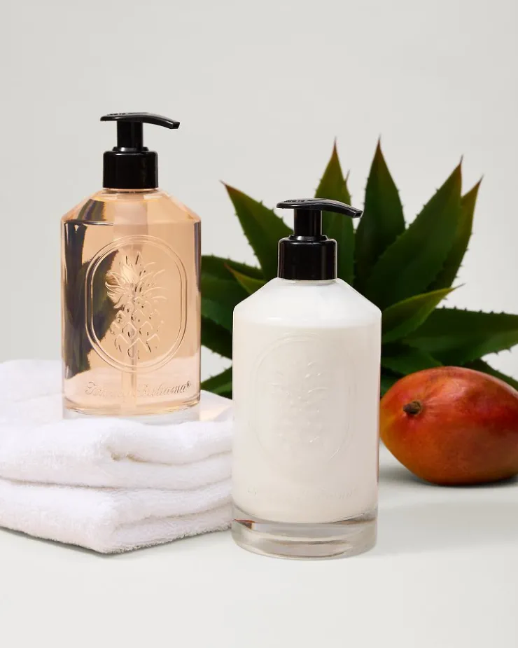 Tommy Bahama Glass Hand Soap & Lotion Set- Bath|Candles & Diffusers