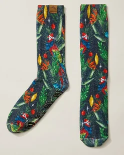 Tommy Bahama Men's Island Soft® Holiday Parrot Socks- Socks|Loungewear & Pajamas