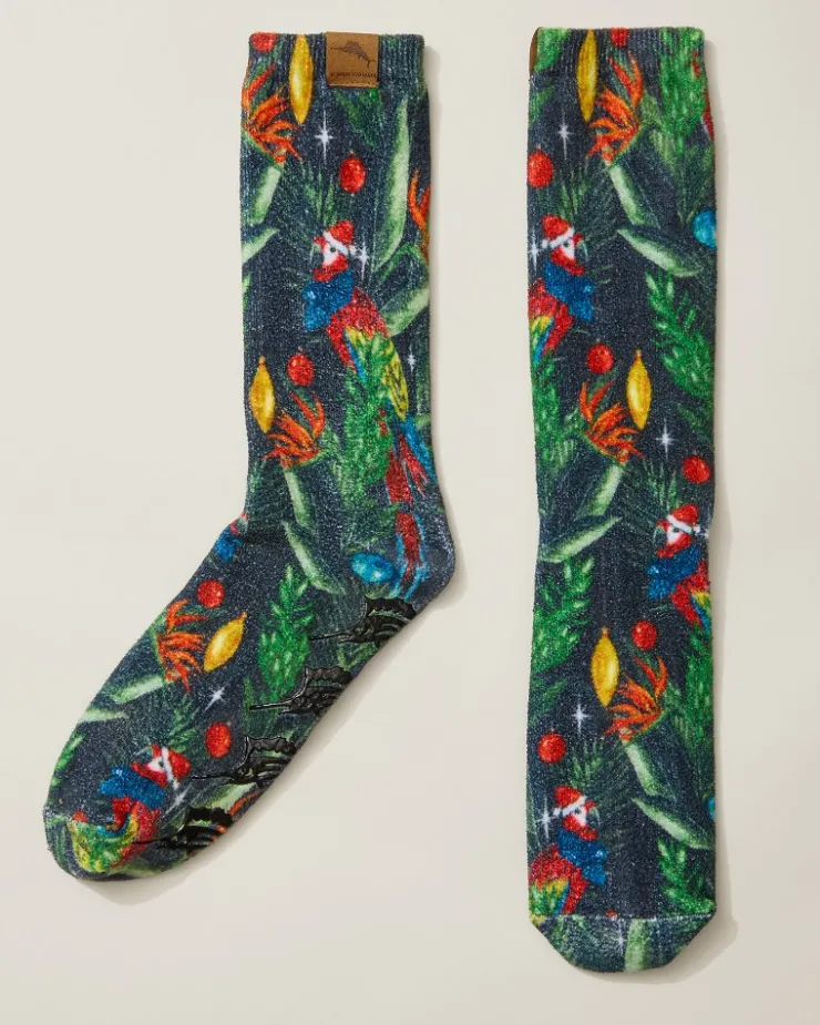 Tommy Bahama Men's Island Soft® Holiday Parrot Socks- Socks|Loungewear & Pajamas