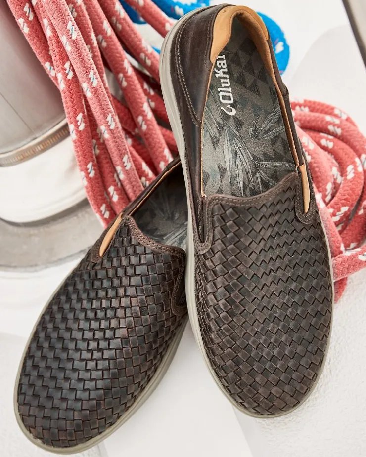 Tommy Bahama Men's OluKai® Lae'ahi Lauhala Slip-On Sneakers- Shoes & Sandals