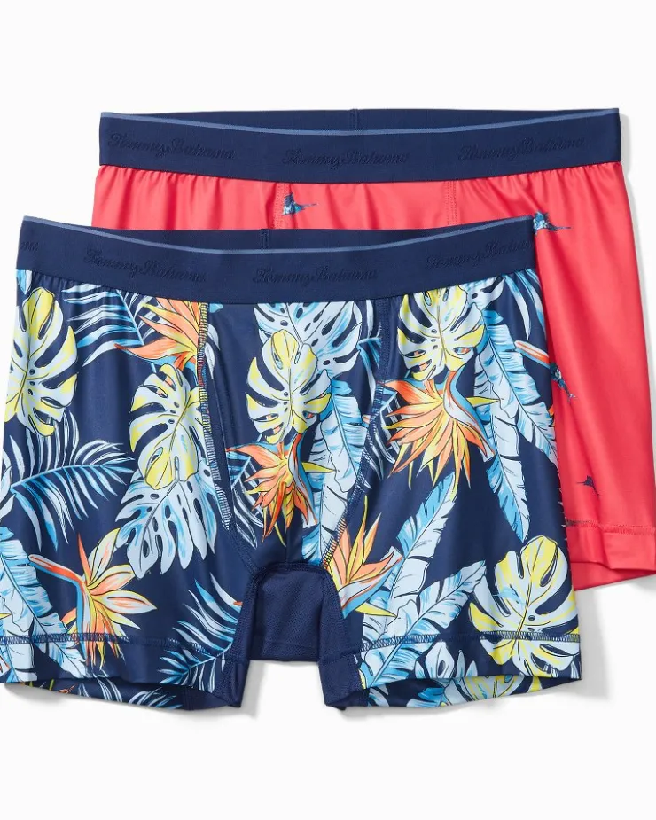 Tommy Bahama Mesh Tech Print Boxer Briefs — 2-Pack- Underwear|Loungewear & Pajamas