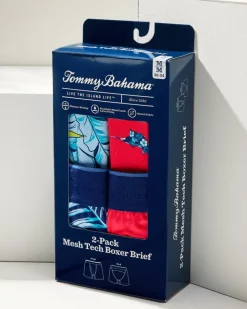 Tommy Bahama Mesh Tech Print Boxer Briefs — 2-Pack- Underwear|Loungewear & Pajamas