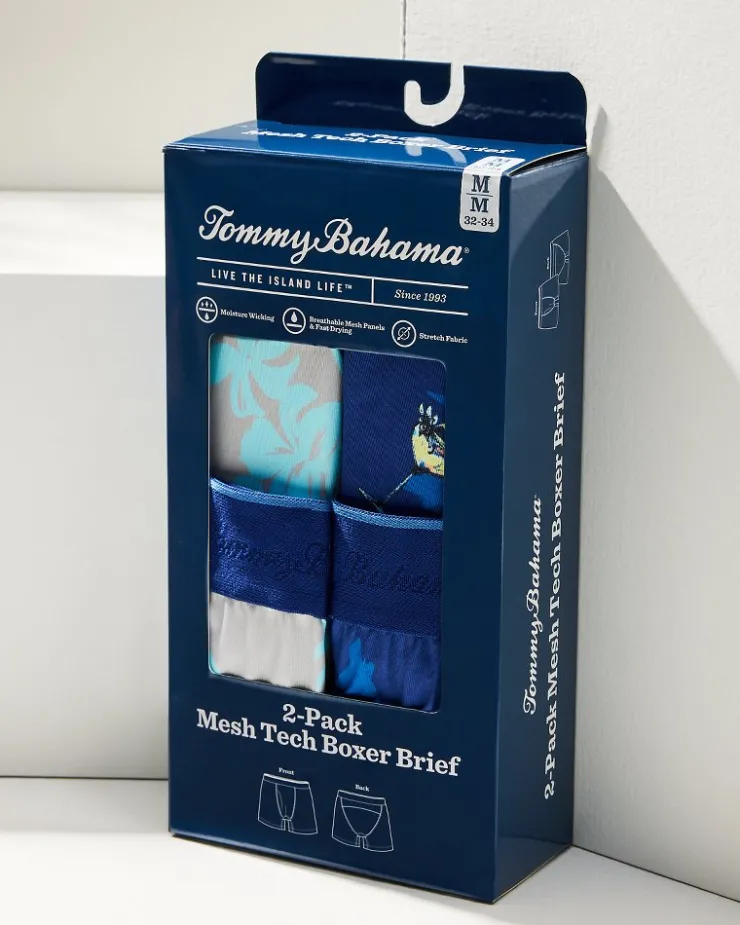 Tommy Bahama Mesh Tech Tropic Print Boxer Briefs — 2-Pack- Underwear|Loungewear & Pajamas