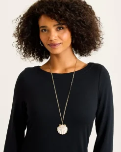 Tommy Bahama Moments in Paradise Mother of Pearl and Shell Pendant Necklace-Women Jewelry