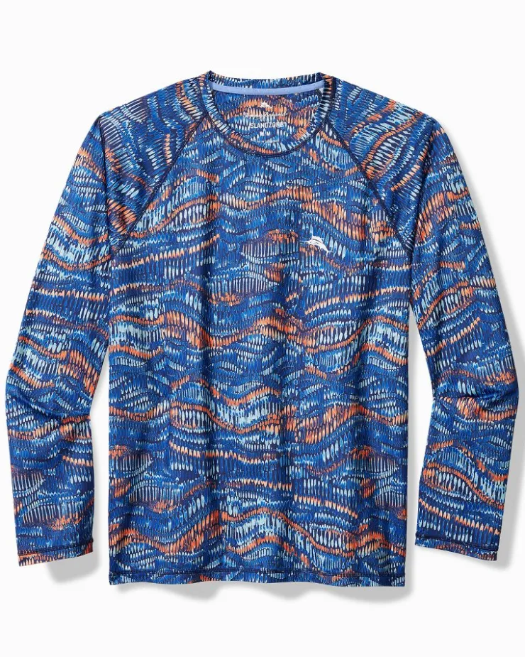 Tommy Bahama Monte Rio Geo Crew IslandZone® Rash Guard- Swim & Boardshorts|T-Shirts