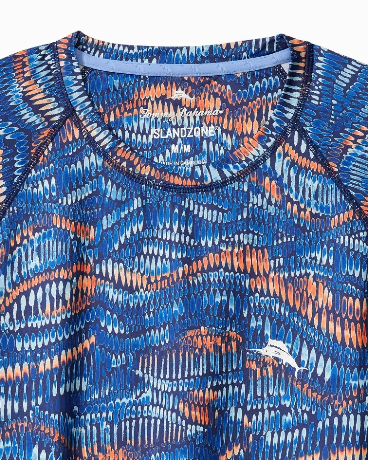 Tommy Bahama Monte Rio Geo Crew IslandZone® Rash Guard- Swim & Boardshorts|T-Shirts