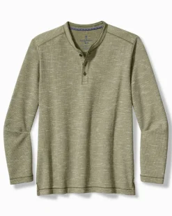 Tommy Bahama Morro Beach Long-Sleeve Henley- T-Shirts|Shirts