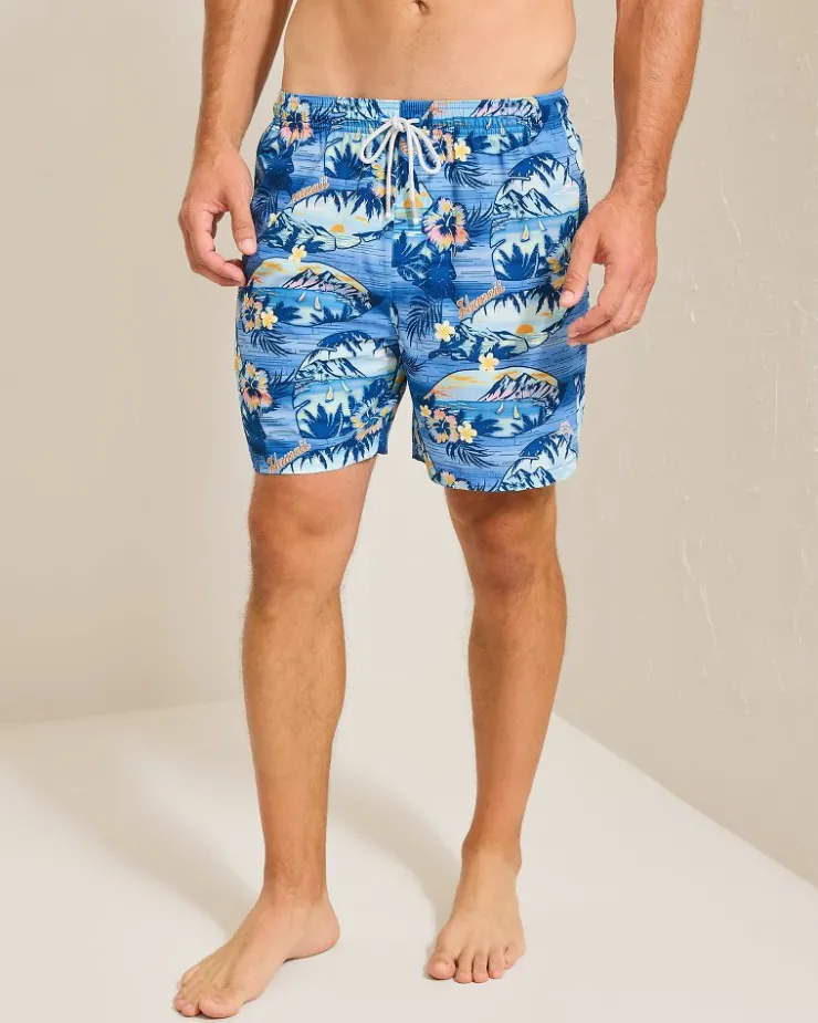 Tommy Bahama Naples Ocean Echoes 6-Inch Swim Trunks- Swim & Boardshorts