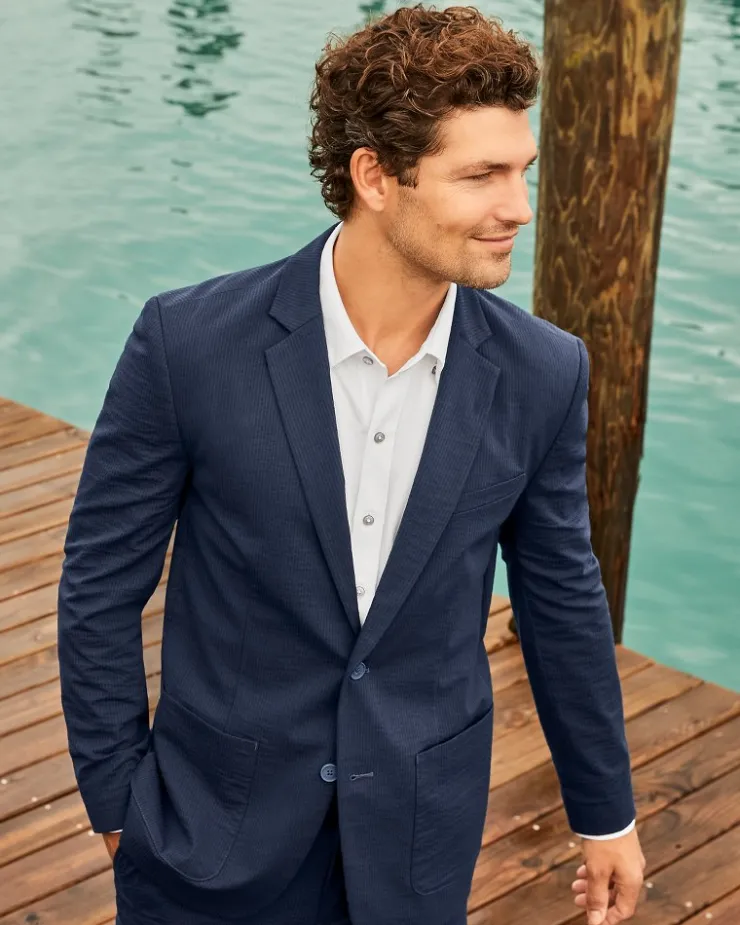 Tommy Bahama Nova Wave Stretch-Seersucker Blazer- Jackets & Outerwear