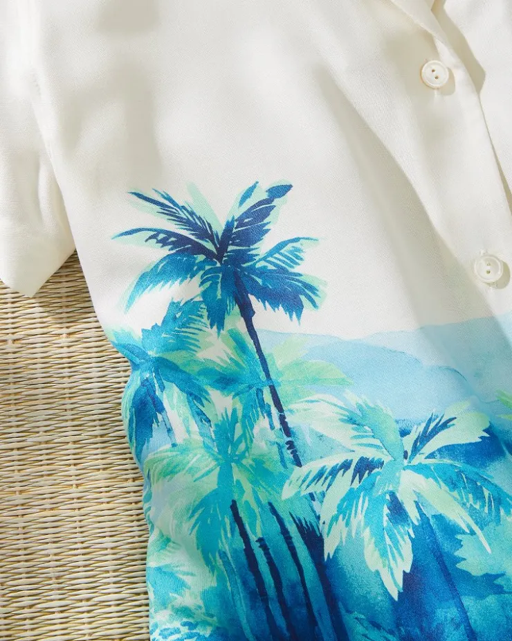 Tommy Bahama Oceanside Views Talulla Silk Camp Shirt-Women Tops & Shirts