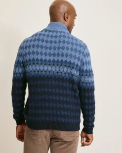 Tommy Bahama Ombré Argyle Half-Zip Sweater- Sweaters