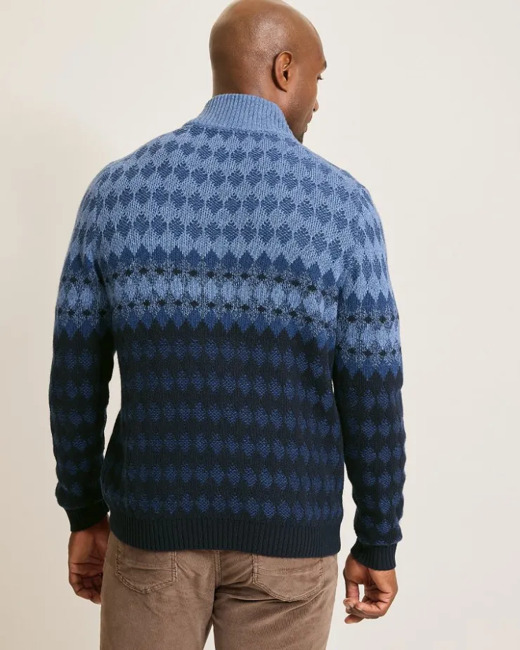 Tommy Bahama Ombré Argyle Half-Zip Sweater- Sweaters