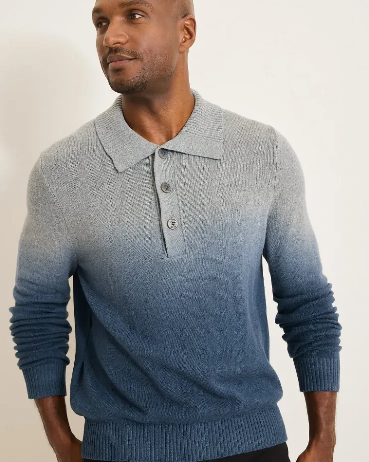 Tommy Bahama Ombré Dip-Dye Sweater Polo- Sweaters|Polos