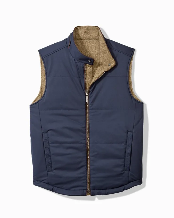 Tommy Bahama Pacific Grove Reversible Vest- Jackets & Outerwear
