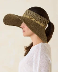 Tommy Bahama Packable Everyday Full Coverage Visor-Women Hats & Caps