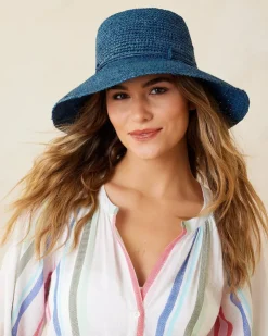 Tommy Bahama Packable Raffia Bucket Hat-Women Hats & Caps