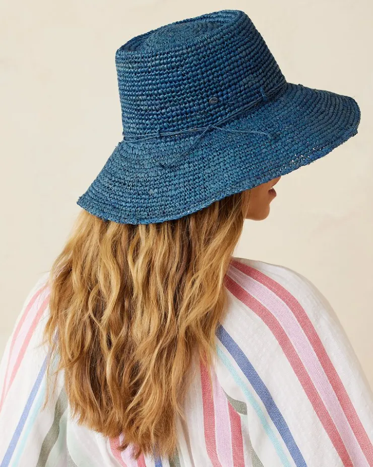Tommy Bahama Packable Raffia Bucket Hat-Women Hats & Caps