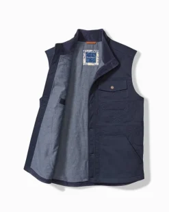 Tommy Bahama Palisades Palm Quilted Vest- Jackets & Outerwear