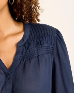 Tommy Bahama Palm Breeze Pintuck Blouse-Women Tops & Shirts