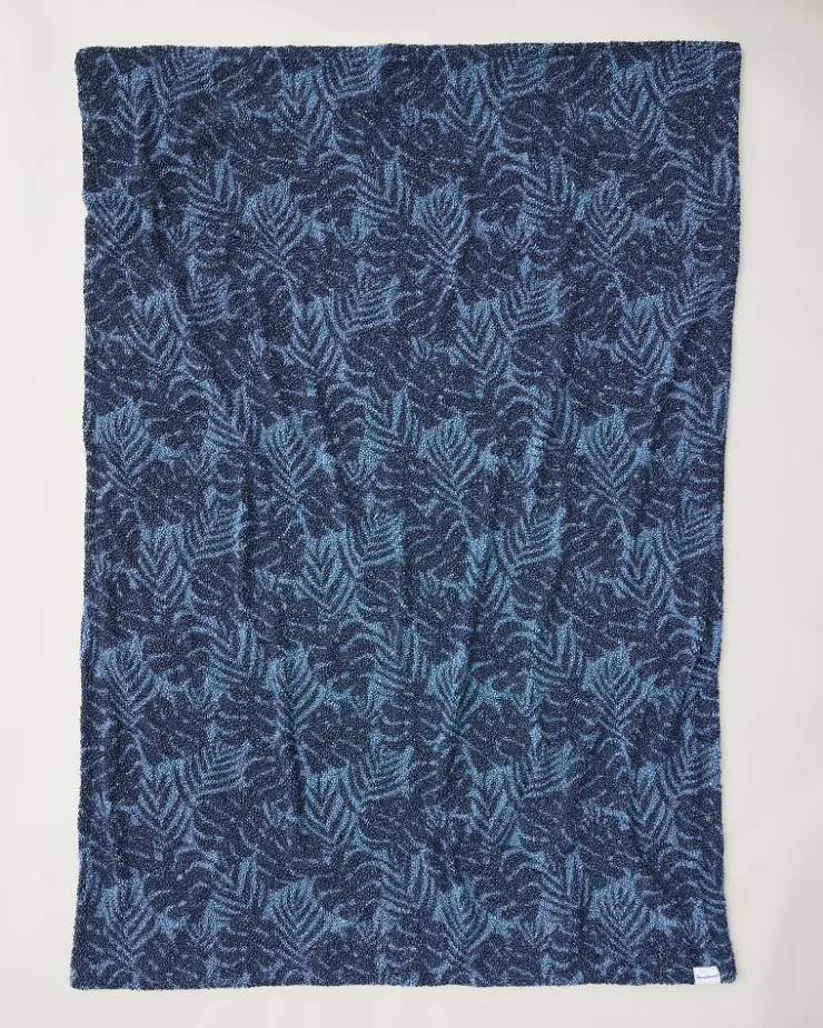 Tommy Bahama Palm Fronds Faux Teddy Throw- Throws