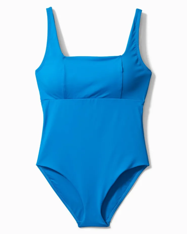 Tommy Bahama Palm Modern® Square Neck One-Piece Swimsuit-Women One-Piece Suits