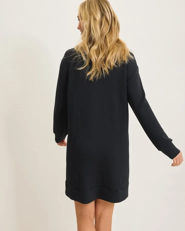 Tommy Bahama Palm Voyage Long-Sleeve Short Dress-Women Loungewear|Dresses
