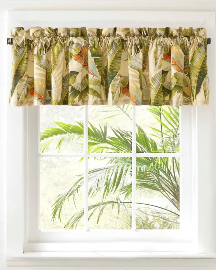 Tommy Bahama Palmiers Window Valance- Comforters & Duvets