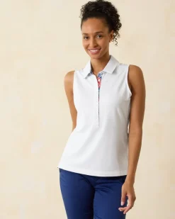 Tommy Bahama Paradise Piqué Sleeveless Polo-Women Tops & Shirts