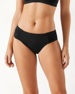 Tommy Bahama Pearl High-Waist Side-Shirred Bikini Bottoms-Women Bikini Bottoms