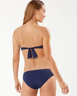 Tommy Bahama Pearl Twist-Front Bandeau Bikini Top-Women Bikini Tops