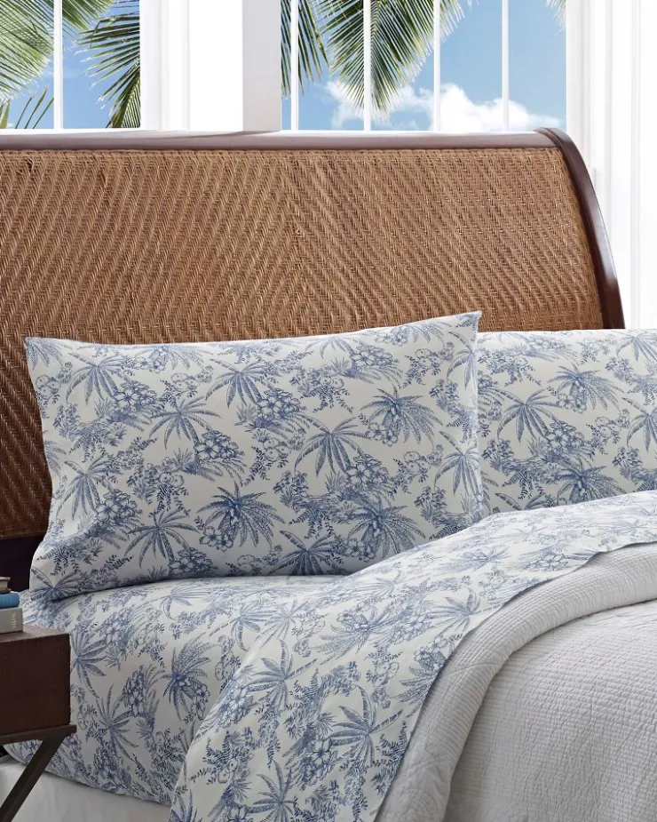 Tommy Bahama Pen & Ink Palm Sheet Set, Queen- Sheet Sets & Bedskirts
