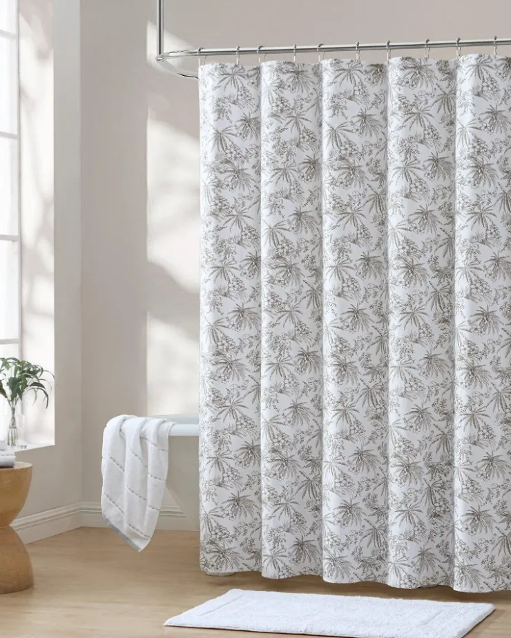 Tommy Bahama Pen and Ink Bahama Palm Shower Curtain- Bath