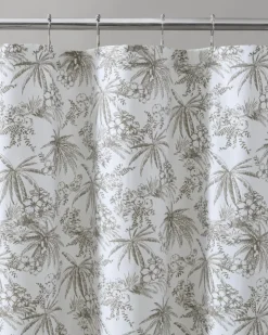 Tommy Bahama Pen and Ink Bahama Palm Shower Curtain- Bath