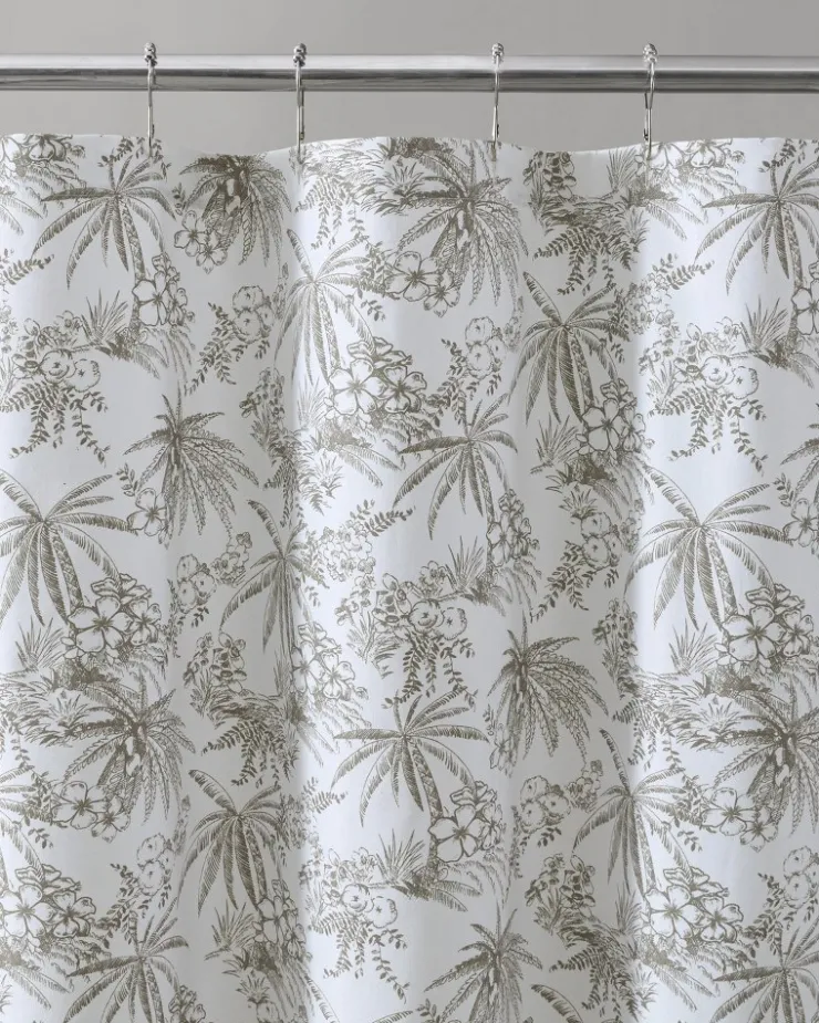 Tommy Bahama Pen and Ink Bahama Palm Shower Curtain- Bath