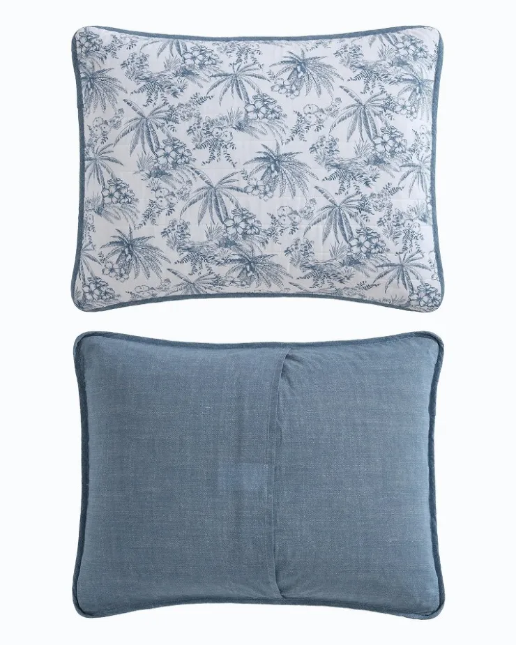 Tommy Bahama Pen and Ink Palm Reversible 2-Piece Twin Quilt Set- Quilts & Blankets
