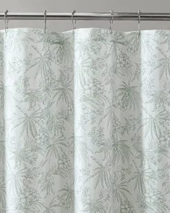 Tommy Bahama Pen and Ink Spring Palm Shower Curtain- Bath