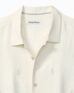 Tommy Bahama Pina Palms Embroidered Silk Camp Shirt- Shirts