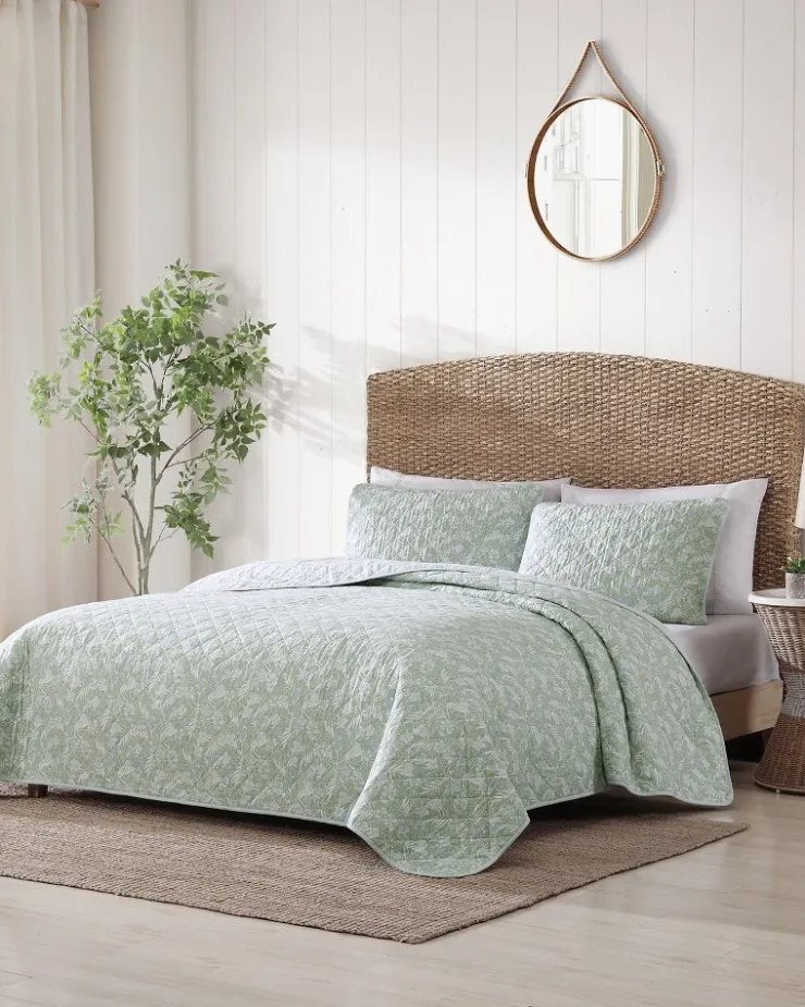 Tommy Bahama Pineapple Bloom Reversible 2-Piece Twin Quilt Set- Quilts & Blankets