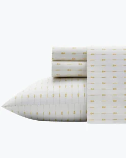 Tommy Bahama Pineapple Pinstripe 4-Piece King Sheet Set- Sheet Sets & Bedskirts