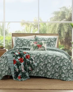 Tommy Bahama Pineapple Venture 3-Piece Full/Queen Quilt Set- Quilts & Blankets