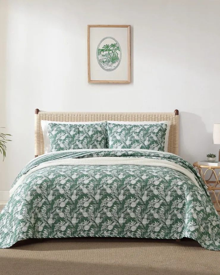 Tommy Bahama Pineapple Venture 3-Piece King Quilt Set- Quilts & Blankets