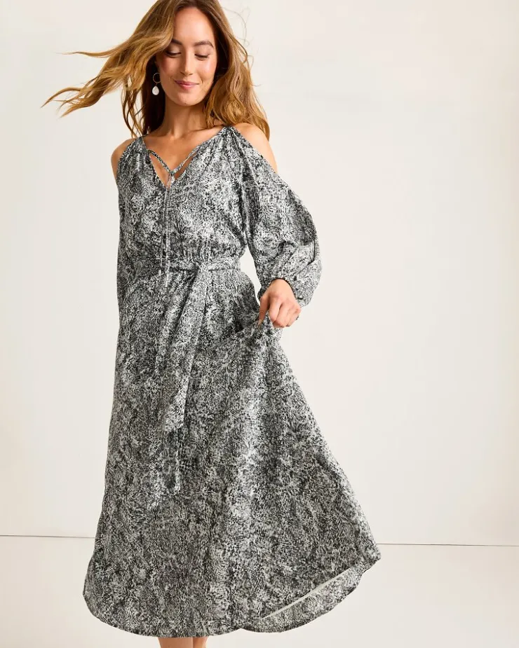 Tommy Bahama Playa Python Maxi Dress-Women Dresses
