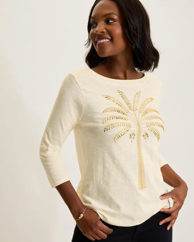 Tommy Bahama Puerta Del Sol Lux 3/4-Sleeve T-Shirt-Women Tops & Shirts