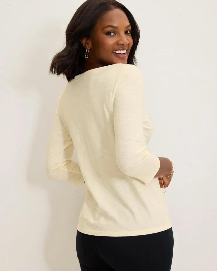 Tommy Bahama Puerta Del Sol Lux 3/4-Sleeve T-Shirt-Women Tops & Shirts