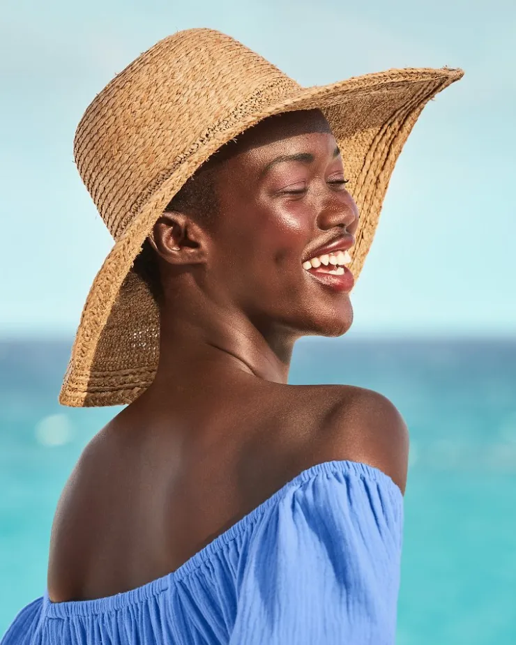 Tommy Bahama Raffia Braided Floppy Hat-Women Hats & Caps
